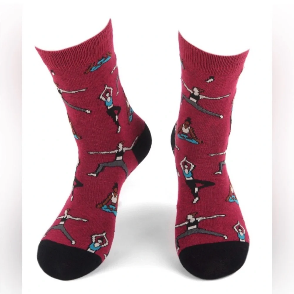 Women’s Novelty Graphic Crew Socks 3-Pairs- New L2